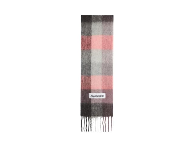 Acne Studios Acne Studios Vally Check Scarf Mauve Bright Pink Anthracite - view 1