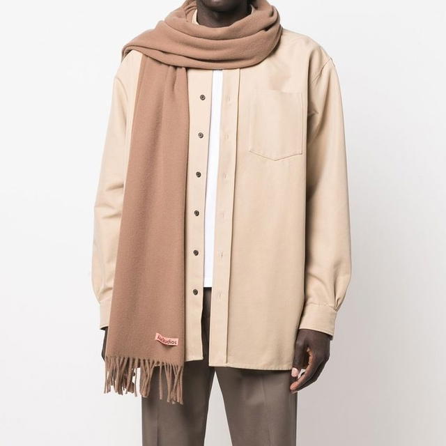 Acne Studios Acne Studios Fringed Scarf - Camel - view 4