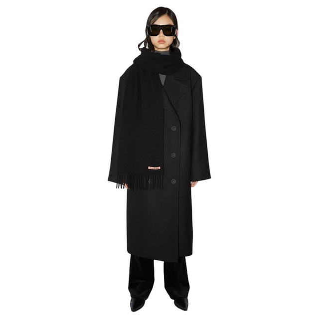 Acne Studios Acne Studios Logo Patch Scarf - Black - view 4