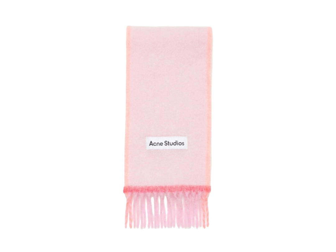 Acne Studios Acne Studios Mohair Wool Fringe Muffler Pink