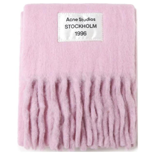 Acne Studios Acne Studios Logo Patch Scarf - Lilac Pink - view 3