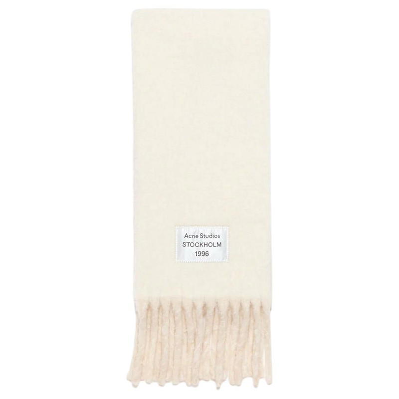 Acne Studios Acne Studios Logo Patch Scarf - White/Cream