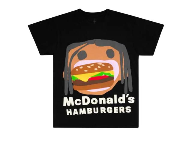Travis Scott Cactus Jack by Travis Scott x Cactus Plant Flea Market Burger Mouth T-Shirt Black - view 1