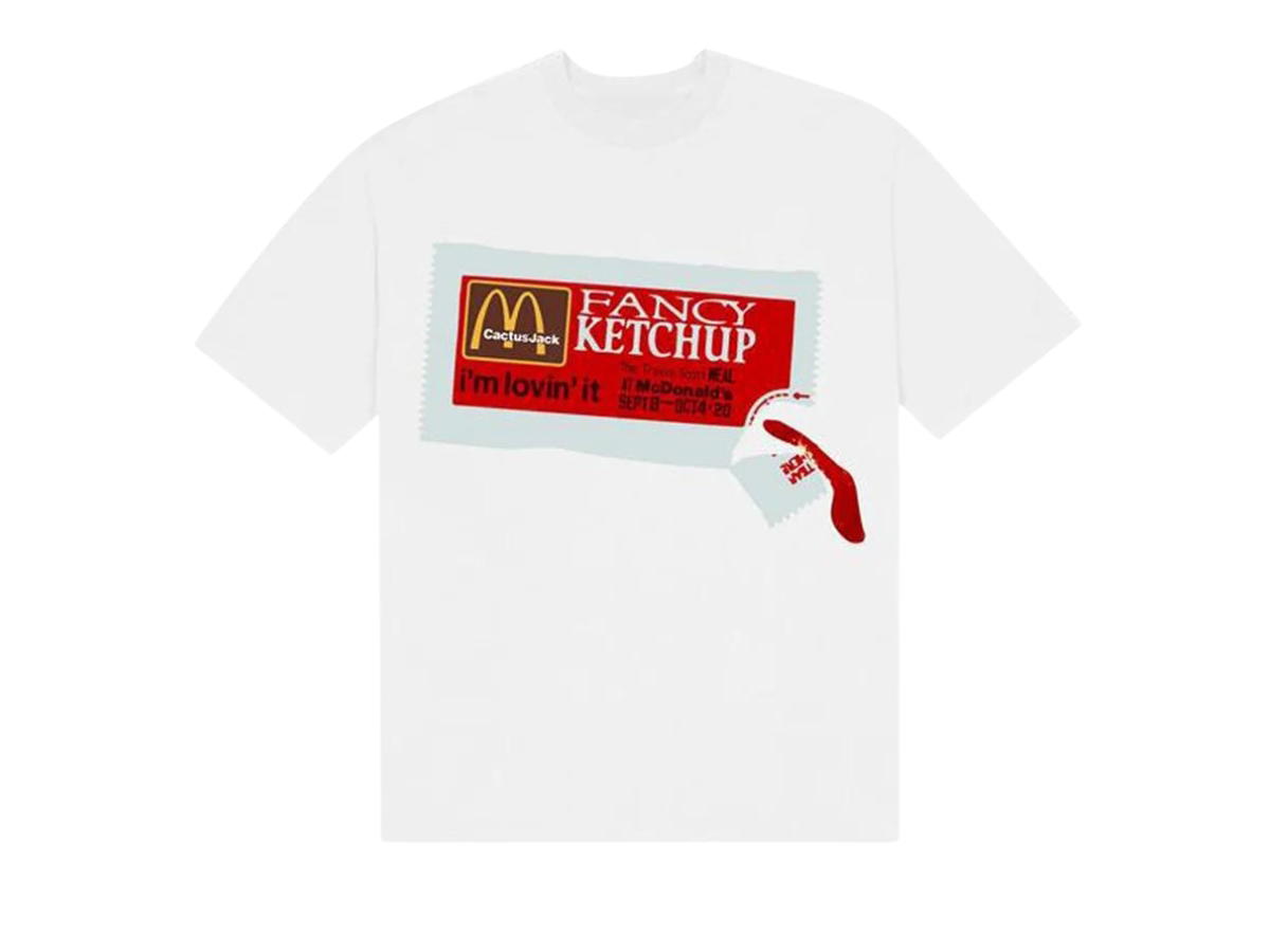 Travis Scott Cactus Jack by Travis Scott x Cactus Plant Flea Market Ketchup T-Shirt White