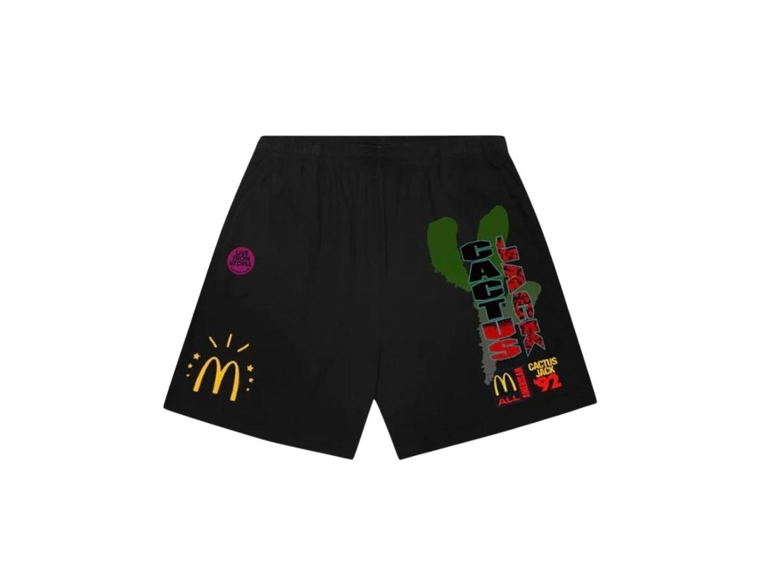 Travis Scott Cactus Jack by Travis Scott x McDonald's All American '92 Shorts II Black
