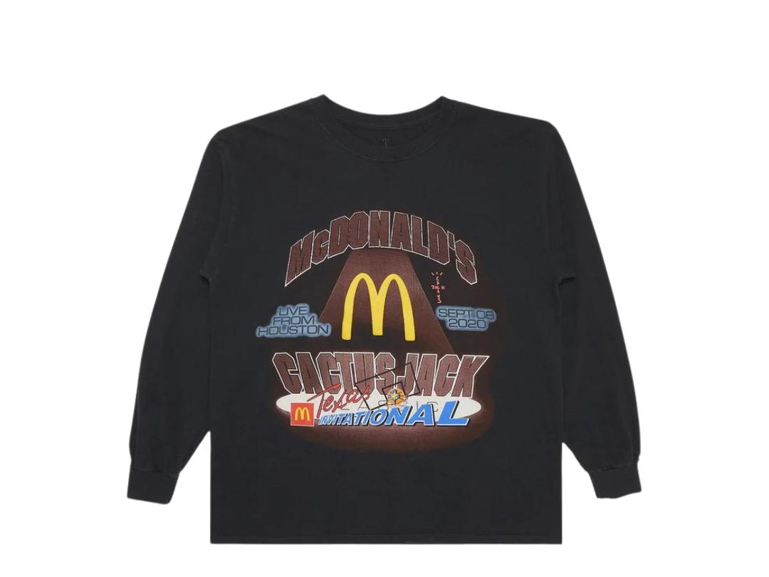 Travis Scott Cactus Jack by Travis Scott x McDonald's Invitational Long-Sleeve T-Shirt Black
