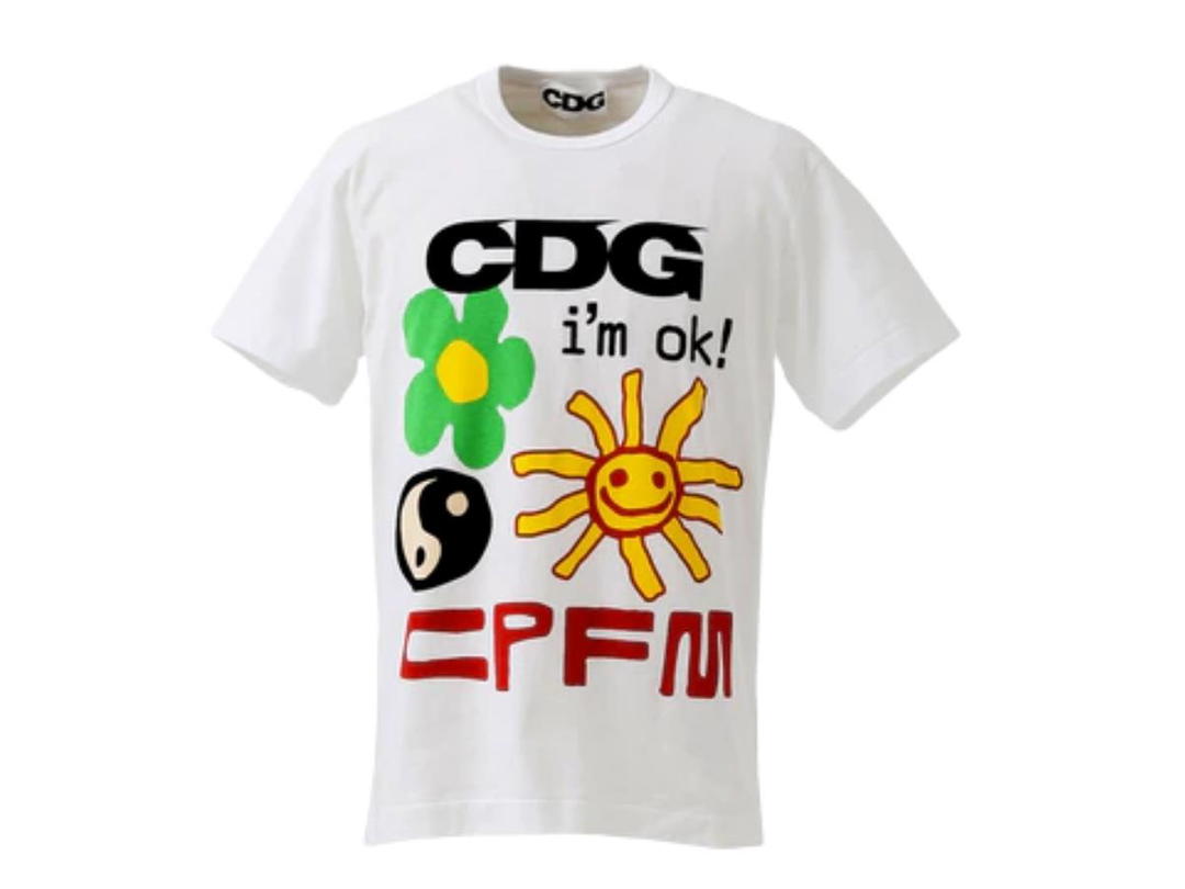 Comme des Garcons Cactus Plant Flea Market x CDG I'm Okay T-shirt White