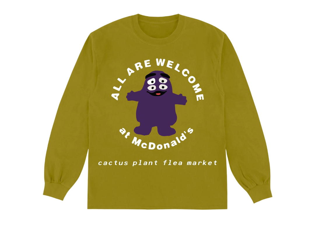 Cactus Plant Flea Market Cactus Plant Flea Market x McDonald's Grimace Long Sleeve T-Shirt Pickle