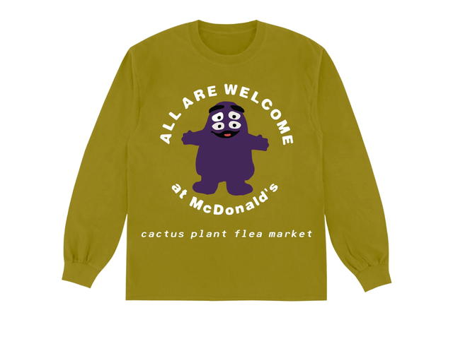 Cactus Plant Flea Market Cactus Plant Flea Market x McDonald's Grimace Long Sleeve T-Shirt Pickle - view 1