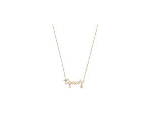 Buy Coach Script Heart Necklace Gold at Sasom – Authentic and Ready to Ship