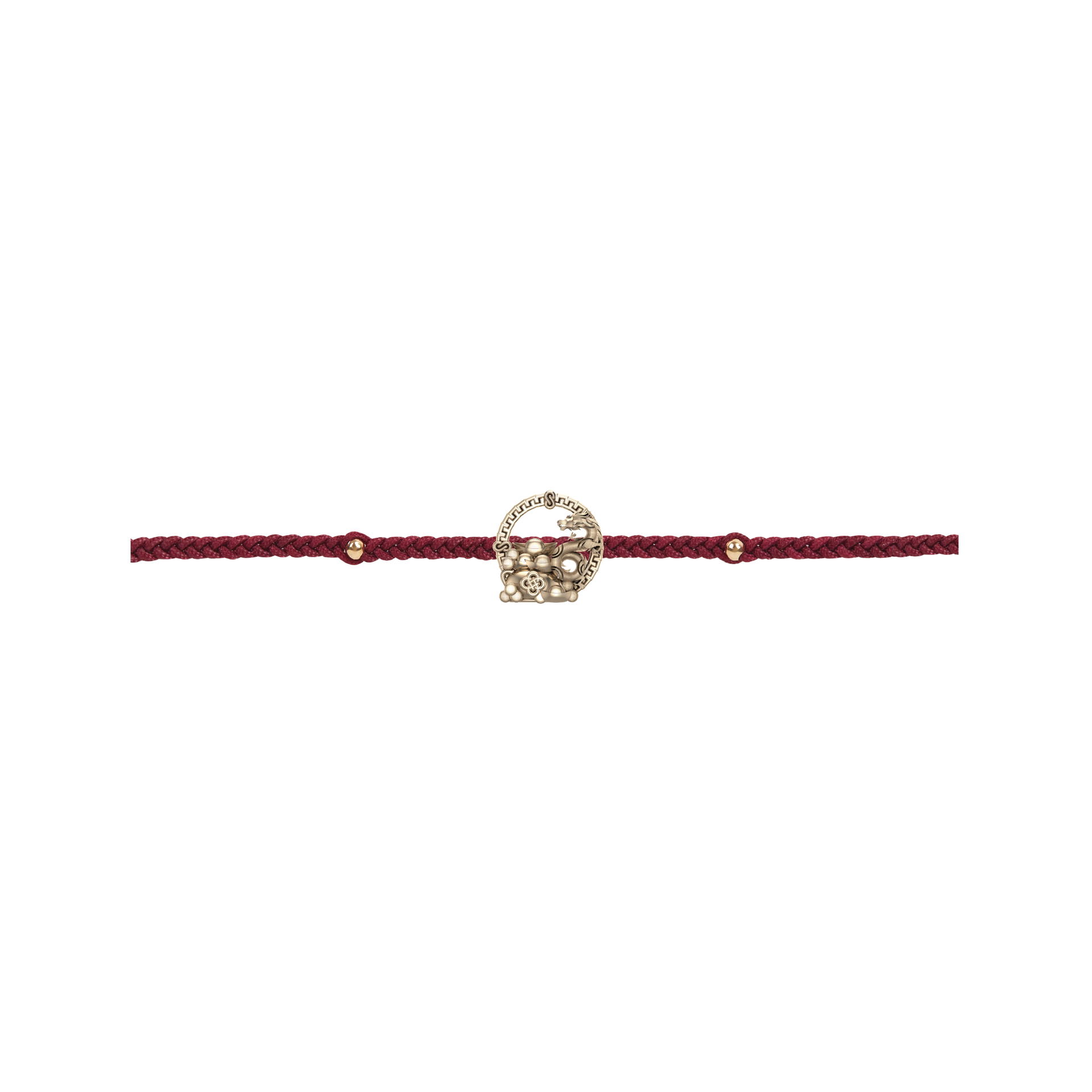 RAVIPA Caishen Golden Gold Bracelet (Burgundy)