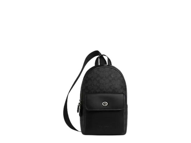 Coach Coach Turnlock Sling Pack Charcoal Black - view 1