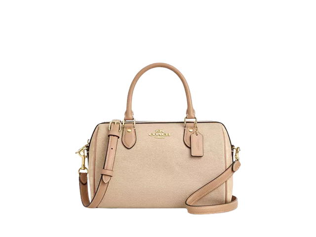 Coach Coach Rowan Satchel Bag In Colorblock Dark Natural - view 1