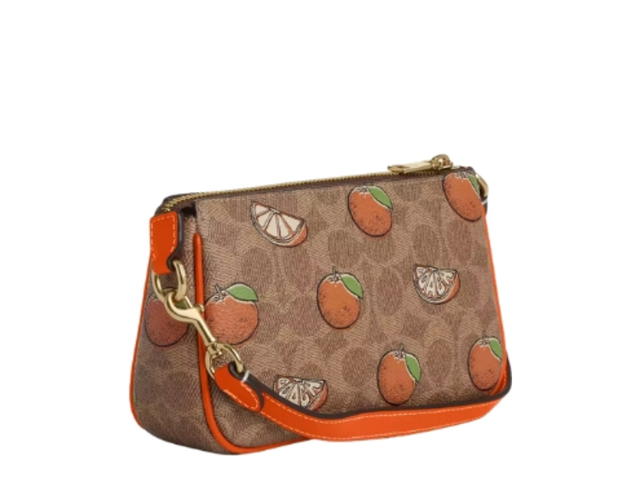 Coach Coach Nolita 19 In Signature Canvas With Orange Print - view 2