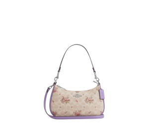 Buy Coach Teri Shoulder Bag In Signature Canvas With Floral Print Silver Sand at Sasom – Authentic and Ready to Ship