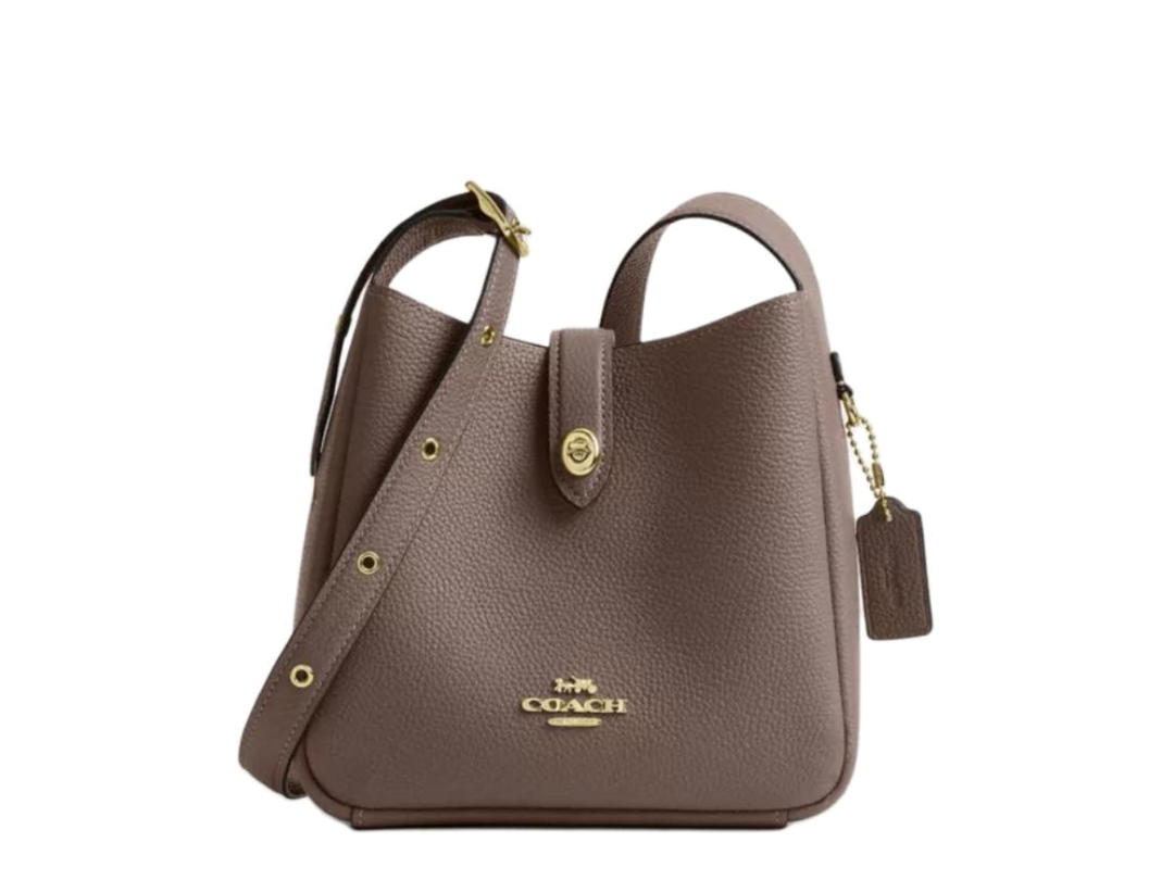 Coach Coach Hadley Leather Shoulder Bag, Crossbody Bag Mini Women's Umber