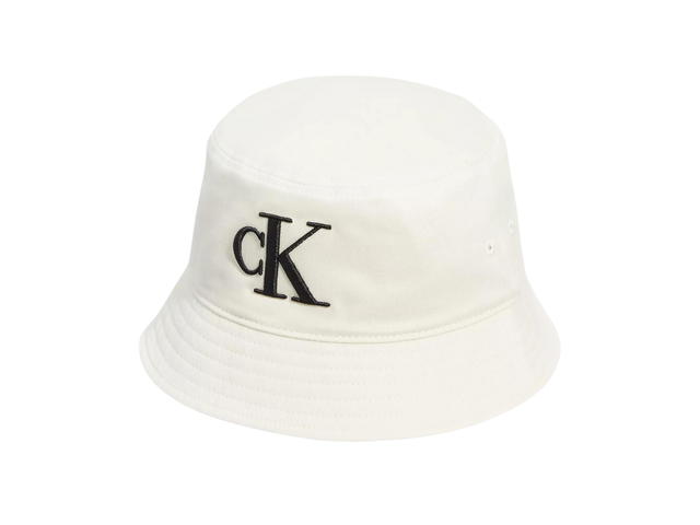 Calvin Klein Calvin Klein Embroidered Monogram Logo Twill Bucket Hat Bone White - view 1