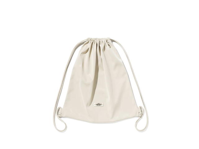 Carlyn Carlyn Babe Backpack In Artificial Leather Glossy Ivory - view 2
