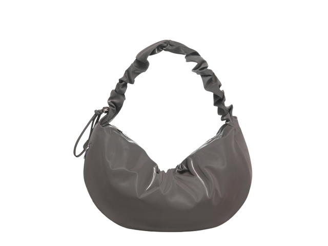 Carlyn Carlyn Babe L In Artificial Leather With Silver Hardware Glossy Gray - view 1