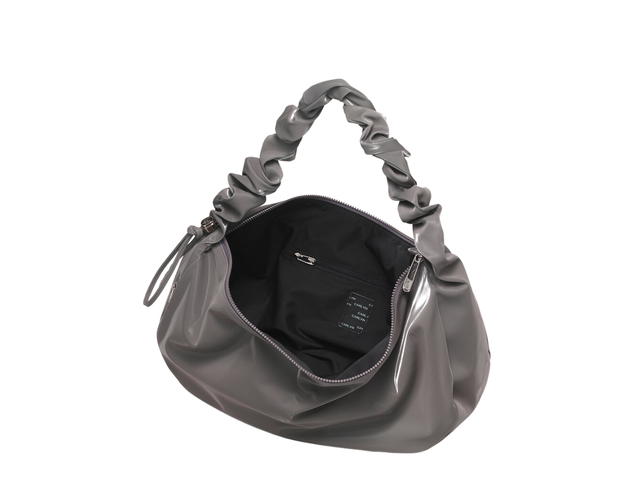 Carlyn Carlyn Babe L In Artificial Leather With Silver Hardware Glossy Gray - view 2