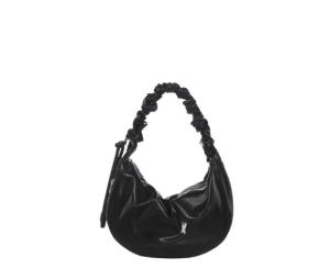 Buy Carlyn Babe M In Artificial Leather With Silver Hardware Glossy Black at Sasom – Authentic and Ready to Ship