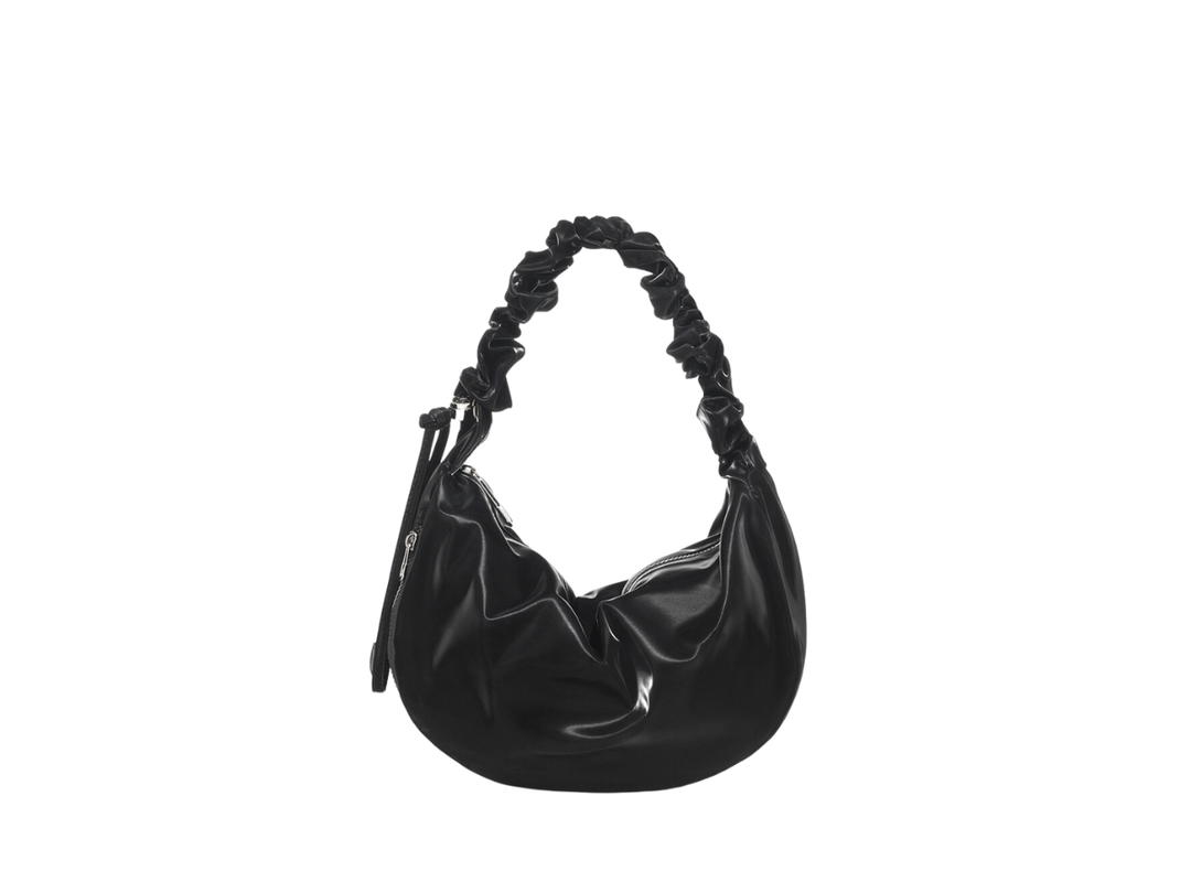 Carlyn Carlyn Babe M In Artificial Leather With Silver Hardware Glossy Black