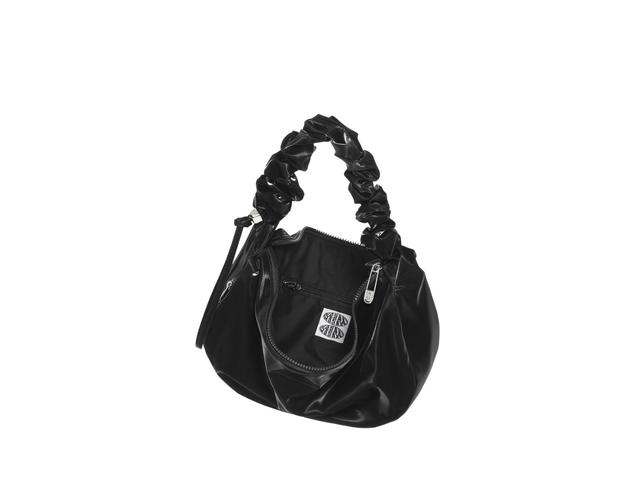 Carlyn Carlyn Babe M In Artificial Leather With Silver Hardware Glossy Black - view 2