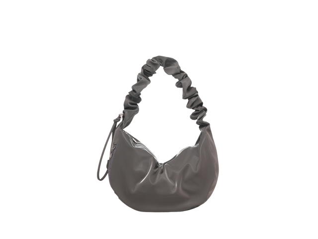 Carlyn Carlyn Babe M In Artificial Leather With Silver Hardware Glossy Gray - view 1