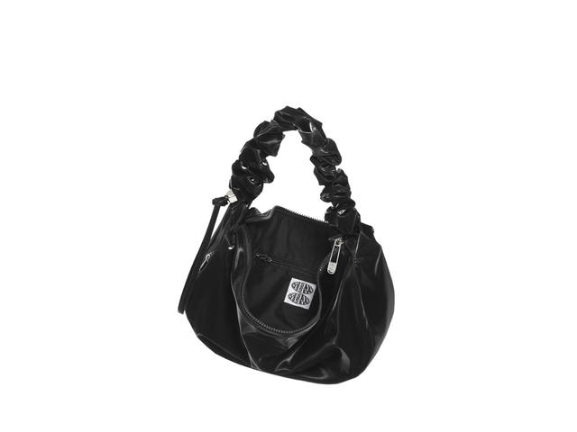 Carlyn Carlyn Babe M In Artificial Leather With Silver Hardware Satin Black - view 2