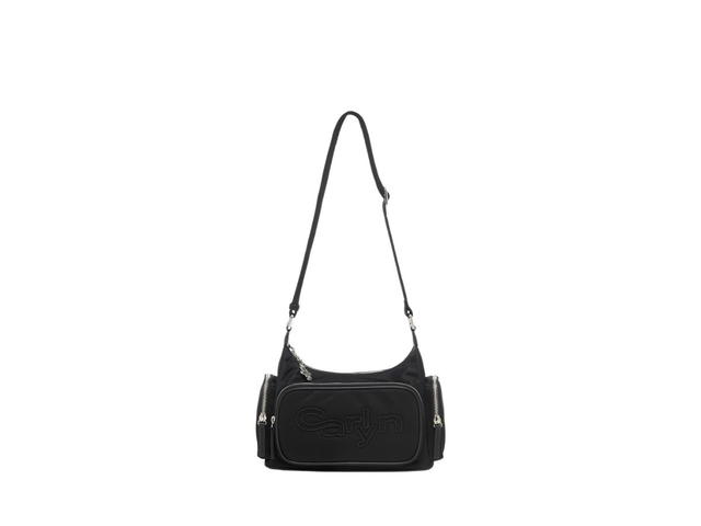 Carlyn Carlyn Coco Bag In Nylon Twill Fabric With Silver Hardware Black - view 1
