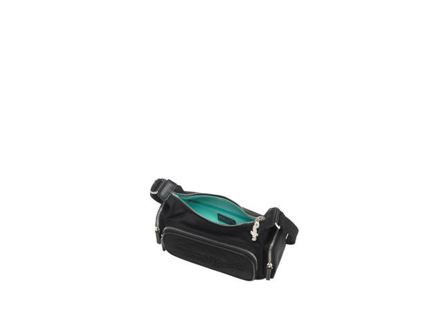Carlyn Carlyn Coco Bag In Nylon Twill Fabric With Silver Hardware Black - view 3
