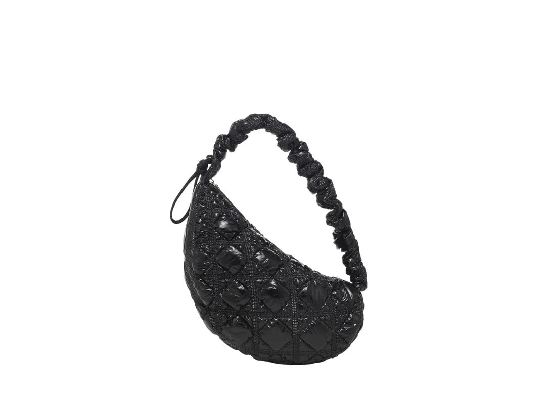 Carlyn Carlyn Cozy Glaze In Nylon With Silver Hardware Black
