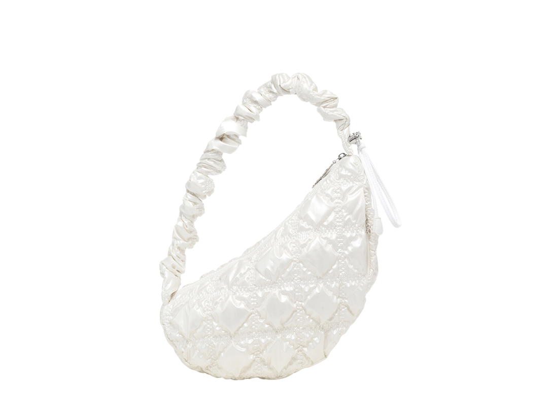 Carlyn Carlyn Cozy Glow In Polyester-PU Pearl White