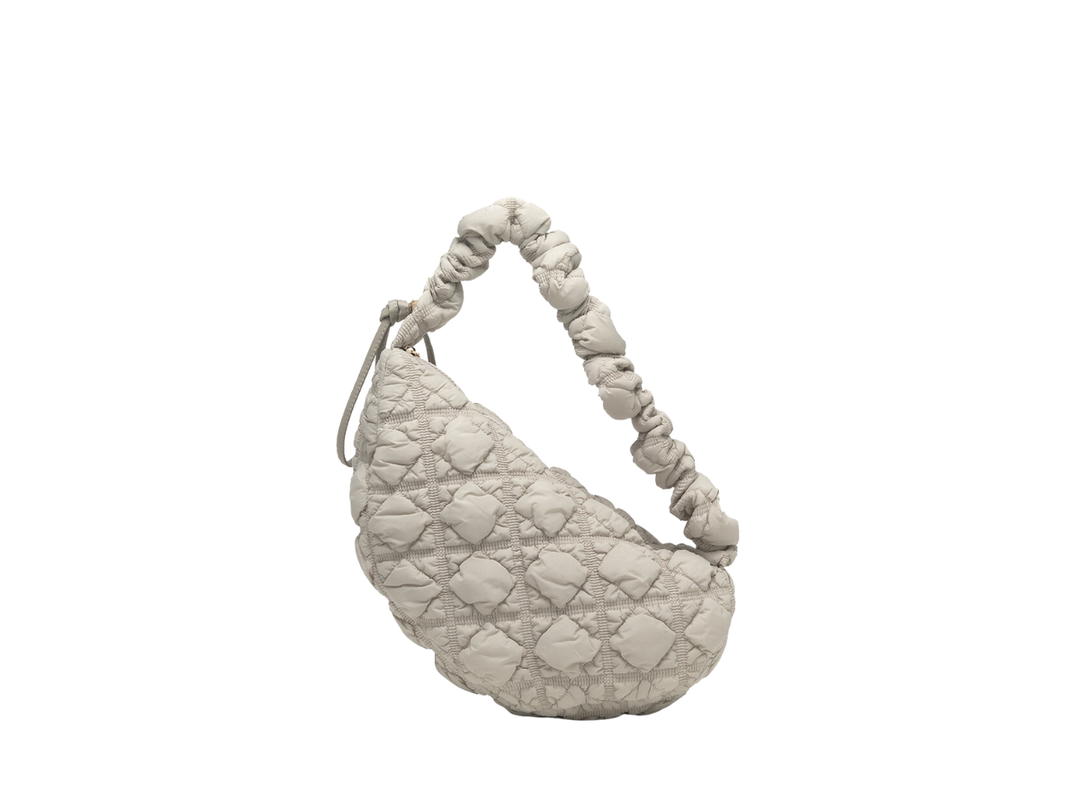 Carlyn Carlyn Cozy M In Nylon With Gold Hardware Gray