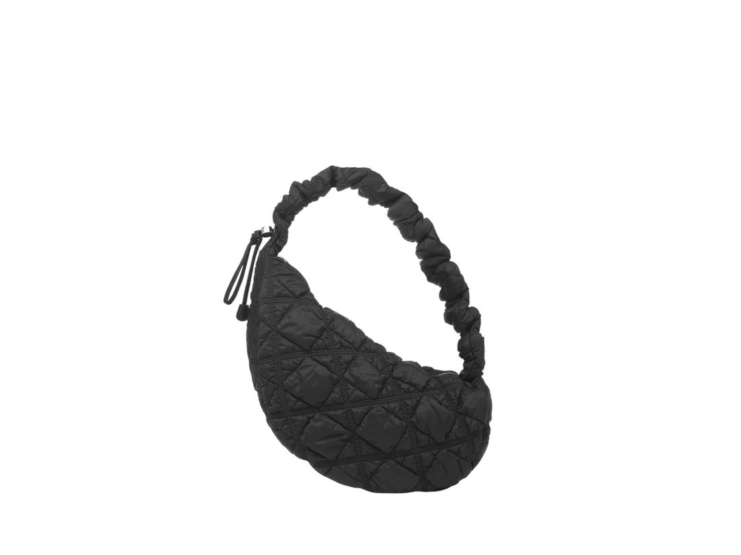 Carlyn Carlyn Cozy L In Nylon With Silver Hardware Black