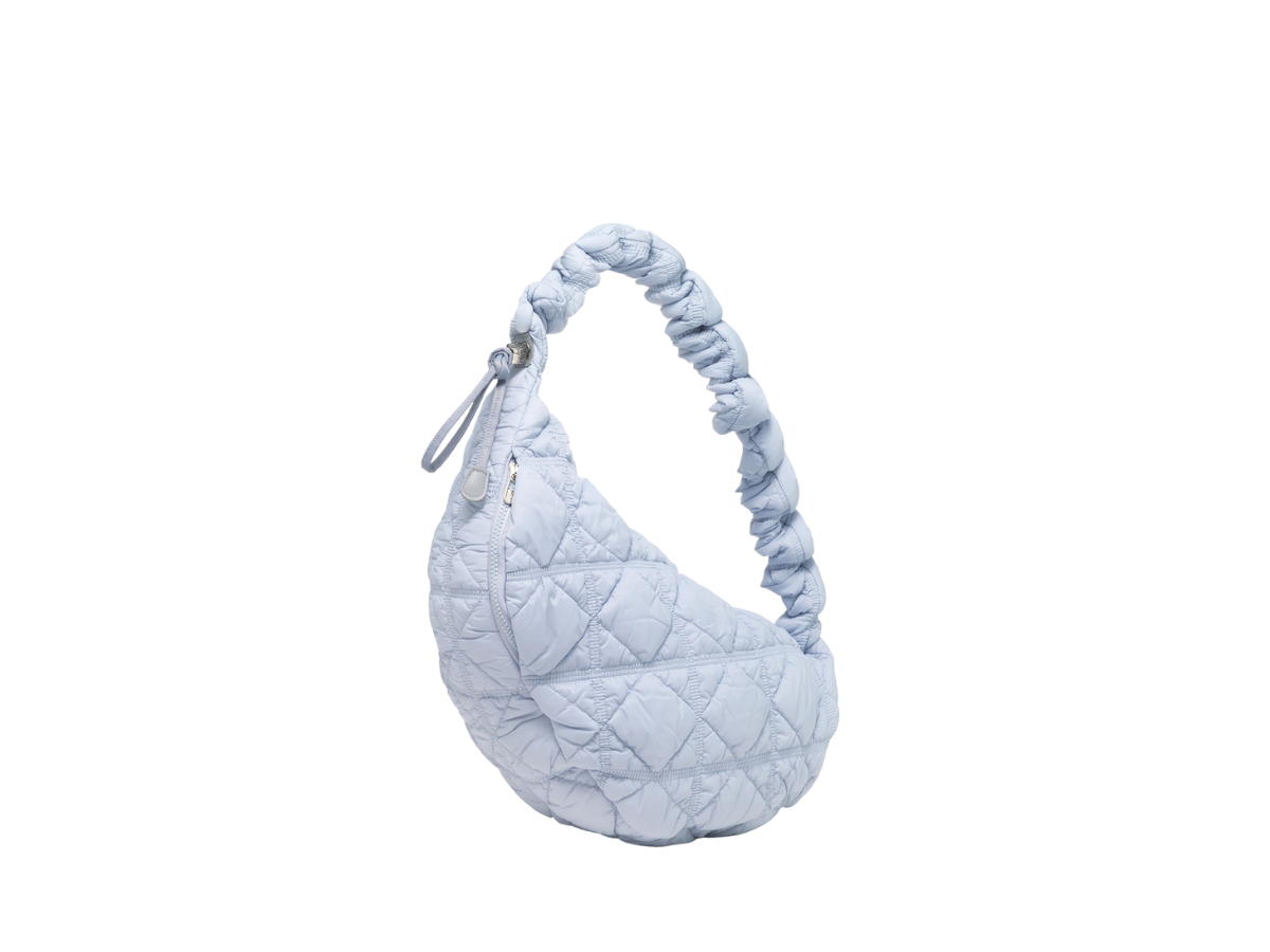 Carlyn Carlyn Cozy L In Nylon With Silver Hardware Cloud Blue