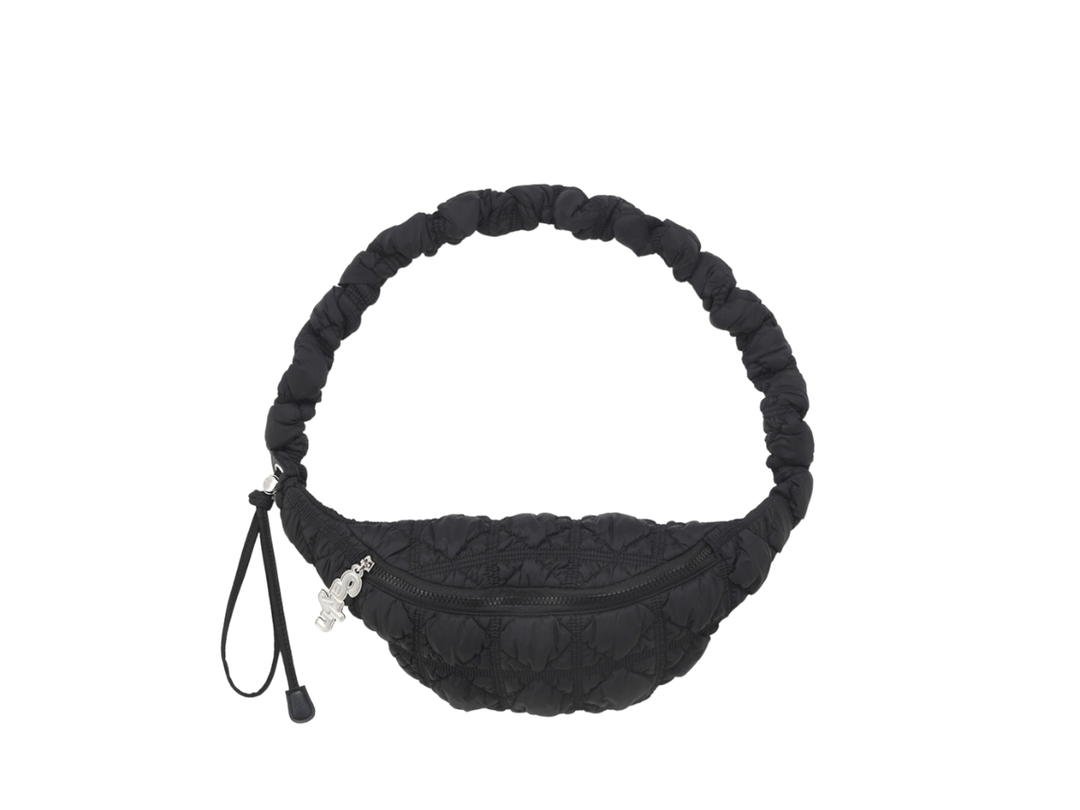 Carlyn Carlyn Cozy Fanny In Nylon With Silver Hardware Black
