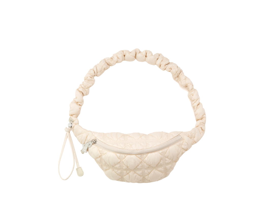 Carlyn Carlyn Cozy Fanny In Nylon With Silver Hardware Ivory