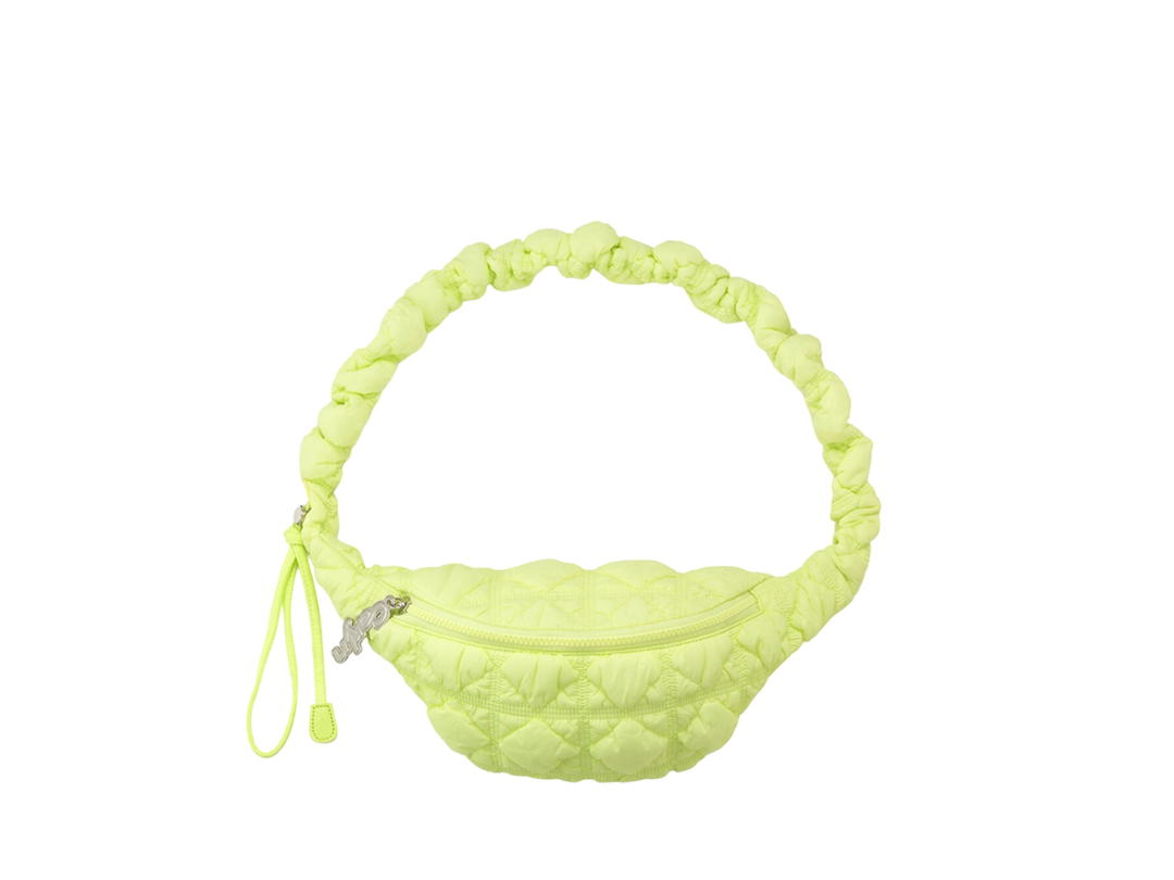 Carlyn Carlyn Cozy Fanny In Nylon With Silver Hardware Lime Neon