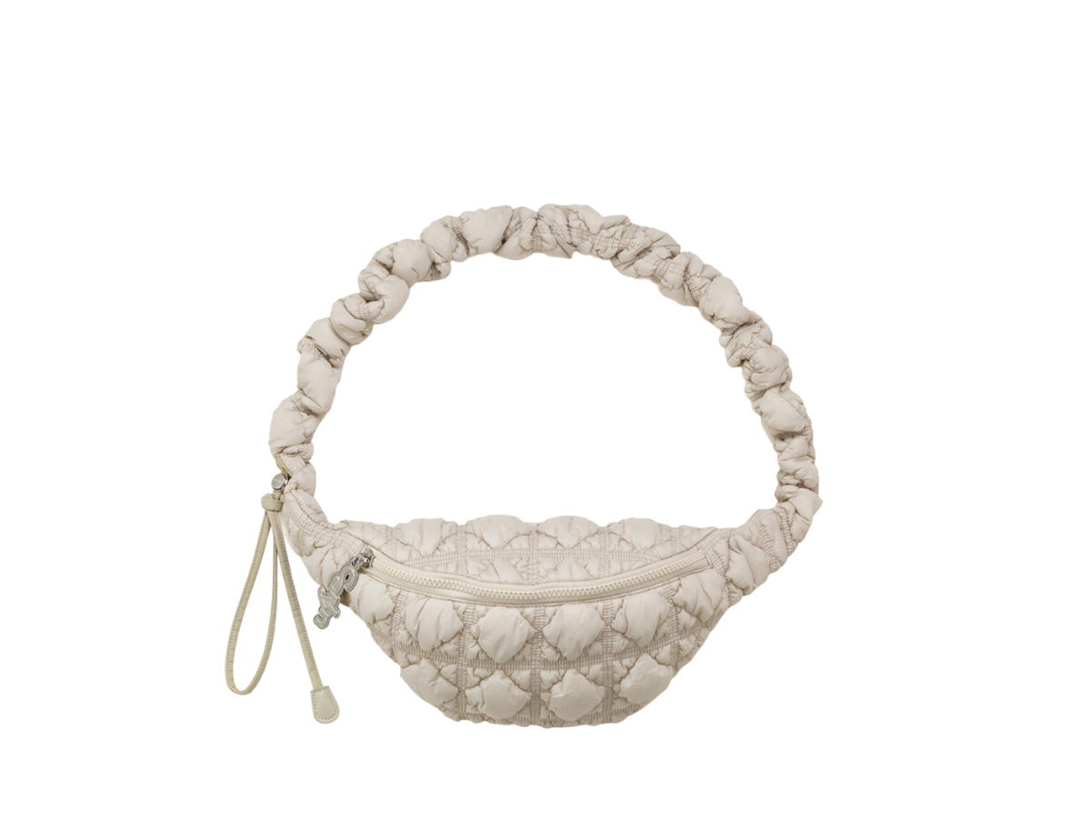 Carlyn Carlyn Cozy Fanny In Nylon With Silver Hardware Spring Grey