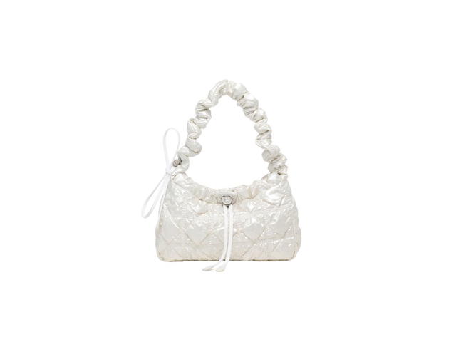 Carlyn Carlyn Joy In Glow Fabric With Silver Hardware Pearl White - view 1