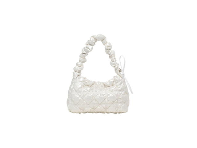 Carlyn Carlyn Joy In Glow Fabric With Silver Hardware Pearl White - view 3