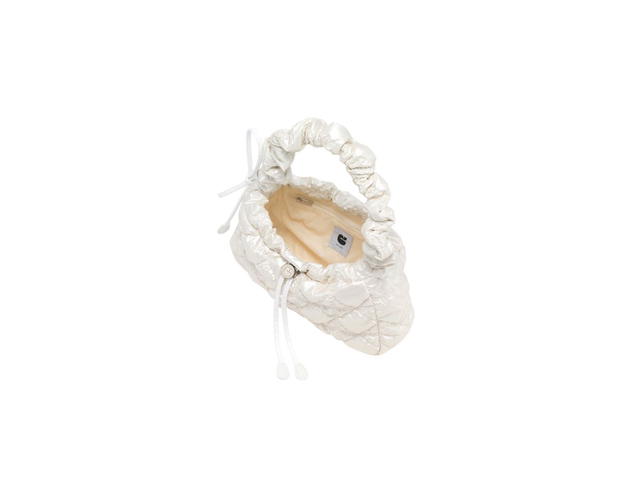 Carlyn Carlyn Joy In Glow Fabric With Silver Hardware Pearl White - view 4