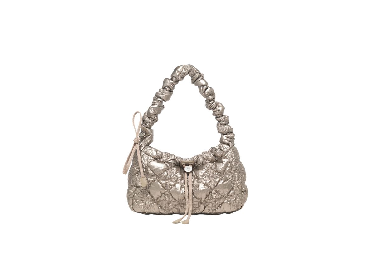 Carlyn Carlyn Joy In Glow Fabric With Silver Hardware Taupe