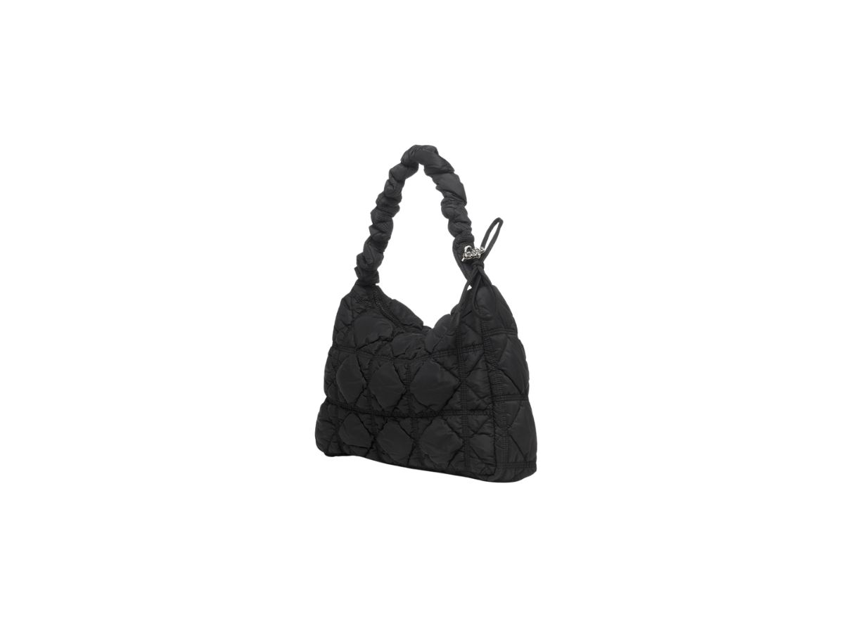Carlyn Carlyn Lane Bag In Nylon With Silver Hardware Black