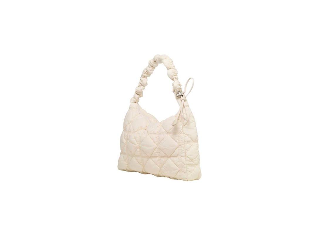 Carlyn Carlyn Lane Bag In Nylon With Silver Hardware Ivory