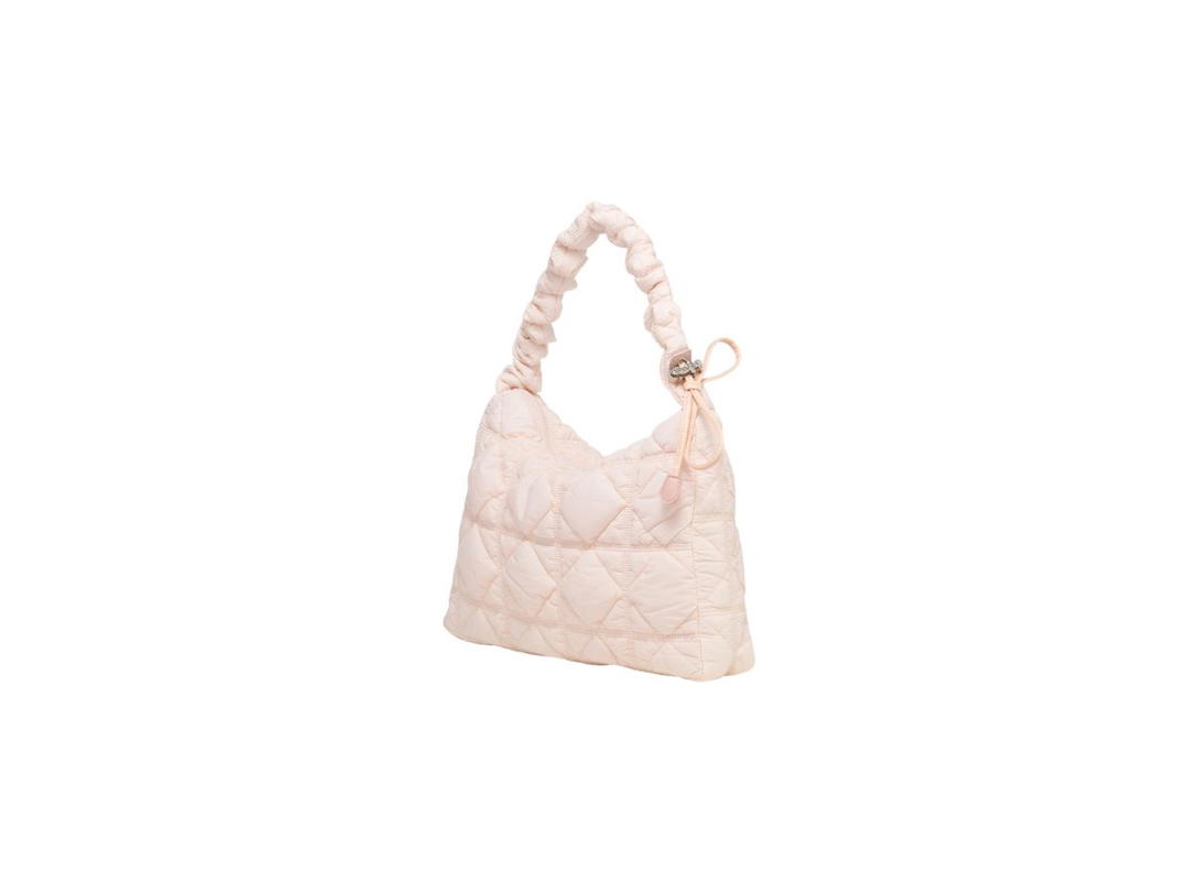 Carlyn Carlyn Lane Bag In Nylon With Silver Hardware Peach