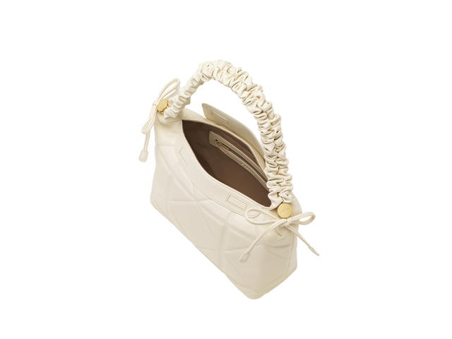 Carlyn Carlyn Malone In Artificial Leather With Gold Hardware Ivory - view 2