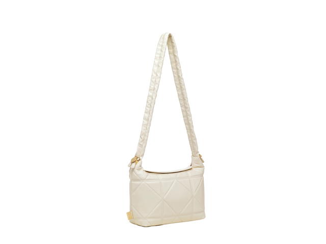Carlyn Carlyn Malone In Artificial Leather With Gold Hardware Ivory - view 3