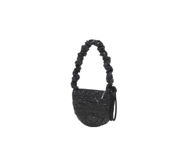 Carlyn Carlyn Poing In Nylon-PU With Silver Hardware Black - view 2